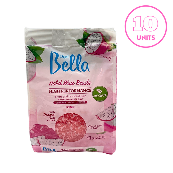 Depil Bella Pink Pitaya Confetti Hard Wax Beads - High-Performance Hair Removal, Vegan 2..2 lbs (10 Units Offer)