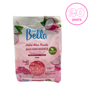 Depil Bella Pink Pitaya Confetti Hard Wax Beads - High-Performance Hair Removal, Vegan 2..2 lbs (20 Units Offer)