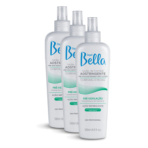 Depil Bella Pre Waxing Astringent Lotion with Mint Extract 500ml (3 Units Offer) - thewaxline.com