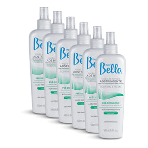 Depil Bella Pre Waxing Astringent Lotion with Mint Extract 500ml (6 Units Offer) - thewaxline.com